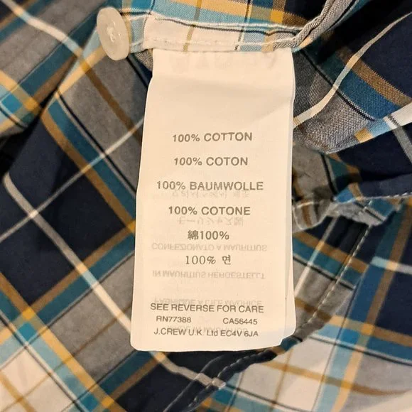 J. Crew Men's XL Four Button Pullover Plaid Shirt New With Tags Style A9334 - Picture 10 of 16